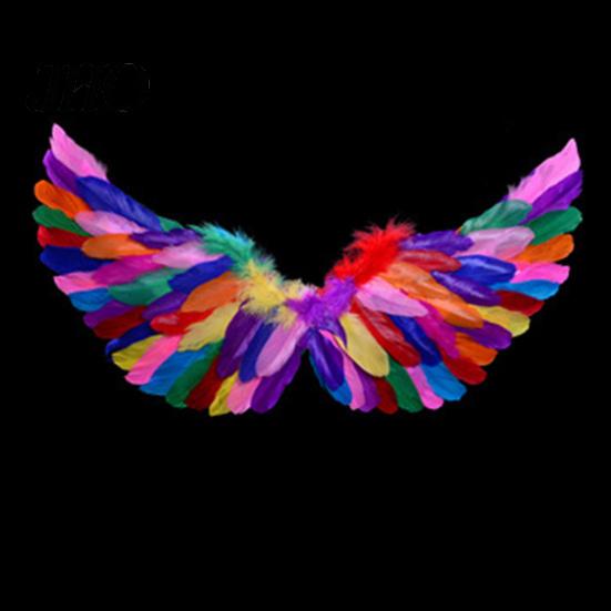 Adjustable Angel Wing Straps 2Pcs Feather Wings for Women Girls Fairy Costume Compact with Elastic Halloween Cosplay Party Stage Performance