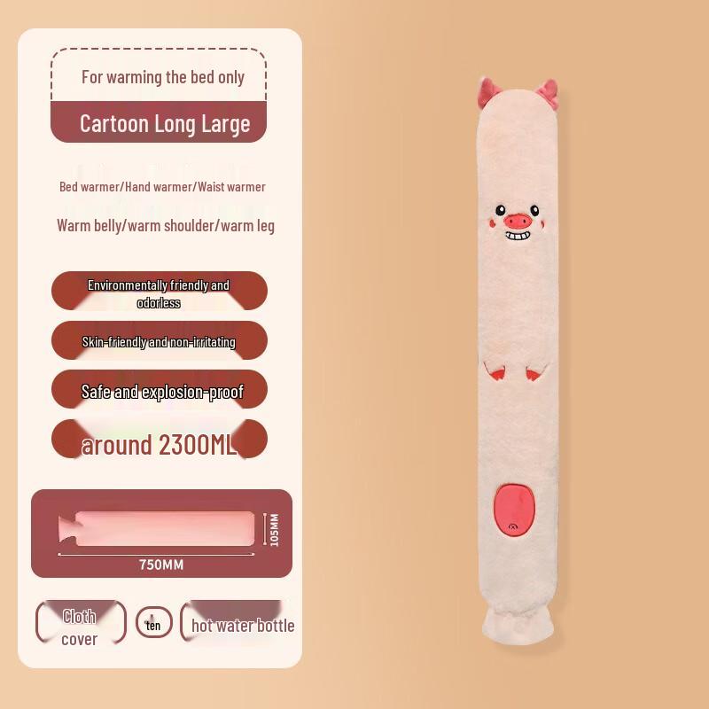 Fumede Pink Pig Long Hot Water Bottle
