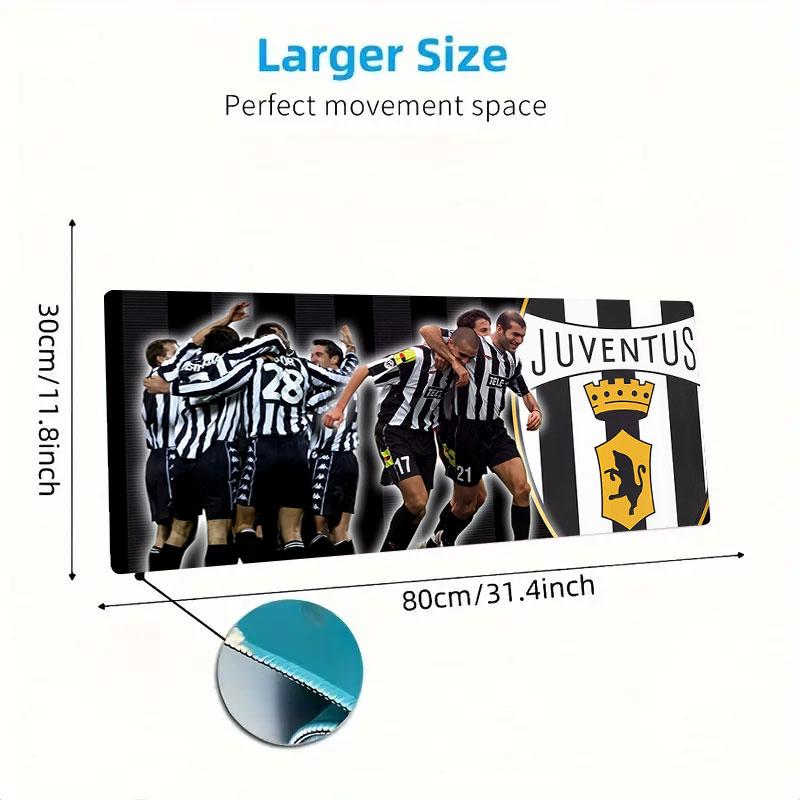 Juventus Mouse Pad, Large Gaming Desk Mat, Non-slip XXL Mousepad for Laptop & Tablet, Mini PC Playmat with Stitched Edges