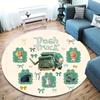 Trash Truck Round Area Rug,Carpet Rug for Living Room Bedroom Sofa Playroom Decor,Non-slip Floor Mat