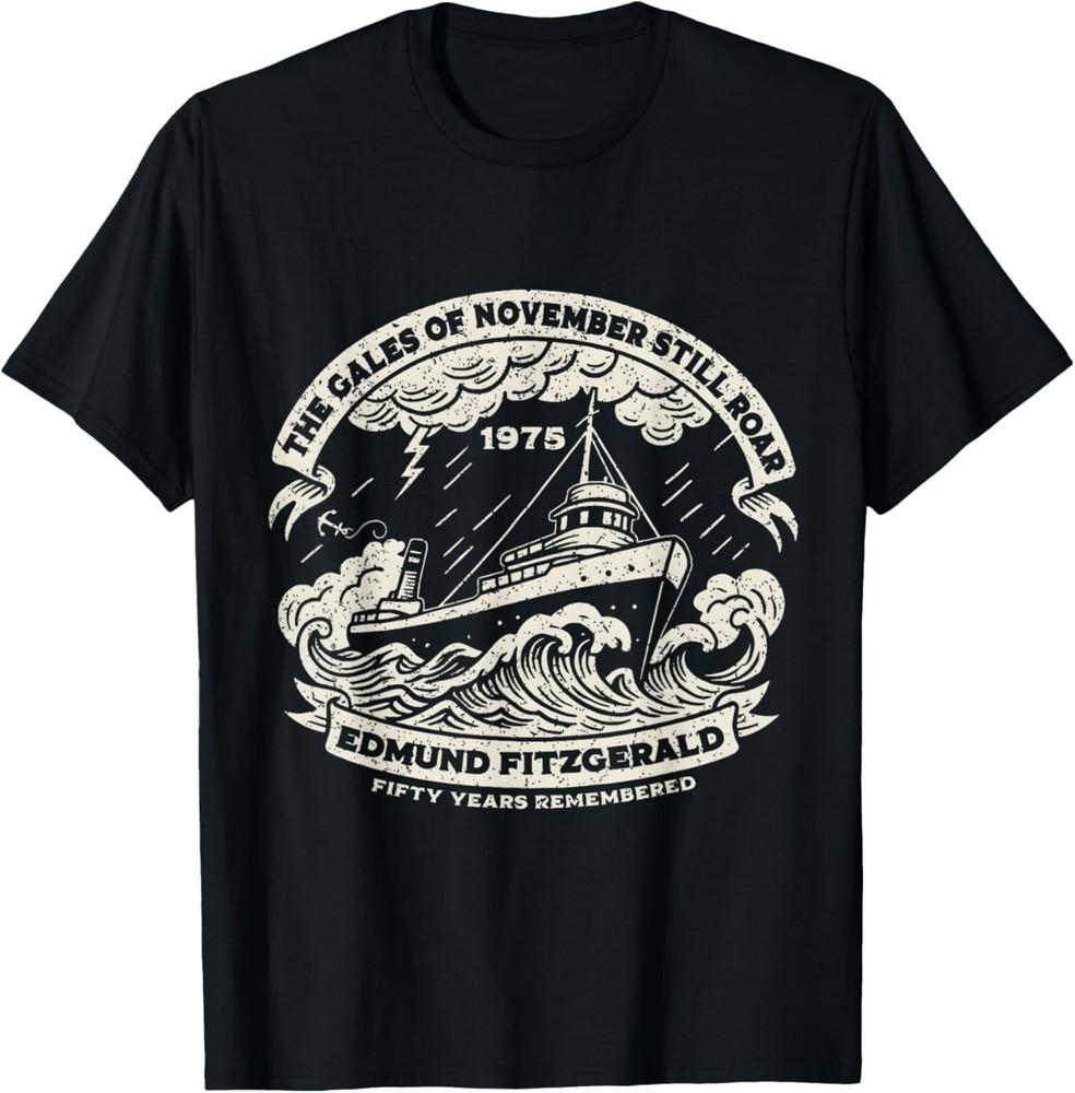 

Edmund Fitzgerald Anniversary Great Lakes Maritime Memorial T-Shirt L