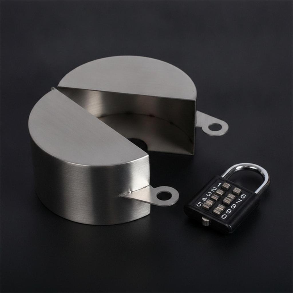 Outdoor Spigot Lock Cover | 304 Stainless Steel Construction, Cylindrical Split Shell Design,