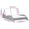 VidaXL Chaise Longue with Cushions, Daybed with Adjustable Backrest, Sunbed, Outdoor Garden Furniture, Modern, 368290