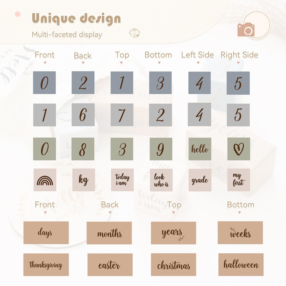 8 st Nyföddfotografering Fotografering Rekvisita Baby Träkloss Fri Kombination Fotografering Baby Meddelande 2025 Nyföddartiklar