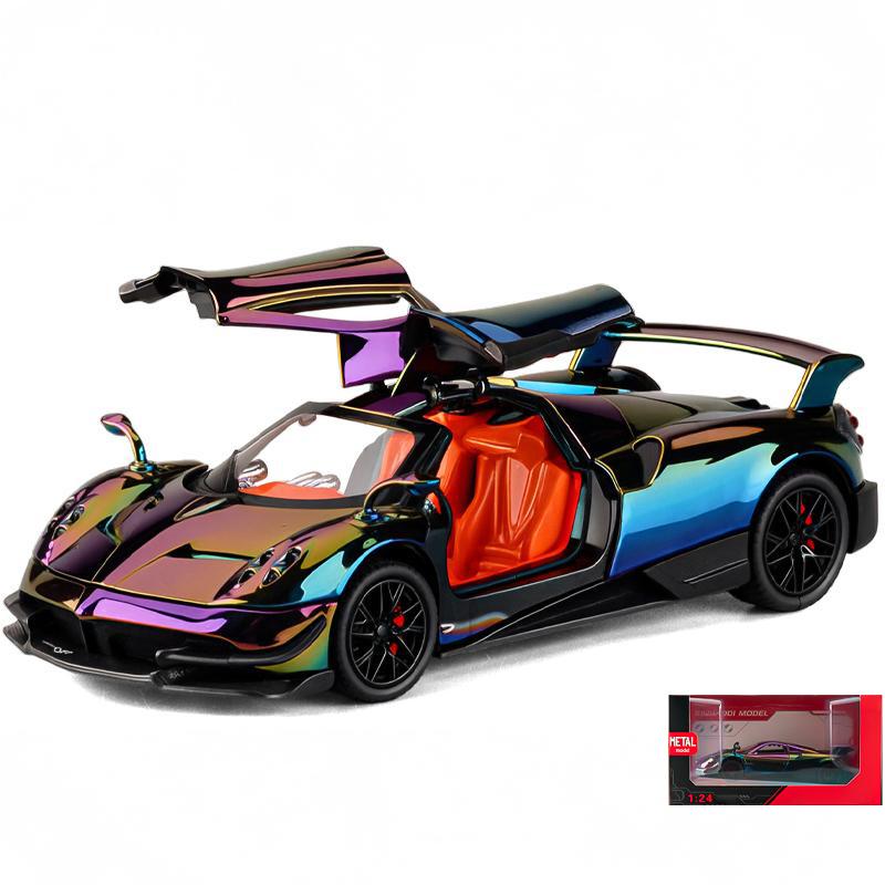 1:24 Pagani Huayra Dinastia BC Supercar Alloy Electroplating Sports Car Model Metal Track Racing Car Vehicles Model Sound Light