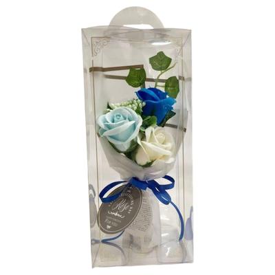 Soap Flower Bath Mini Rose 775789 Q-FLA Additive, Bouquet, Blue, Gift,