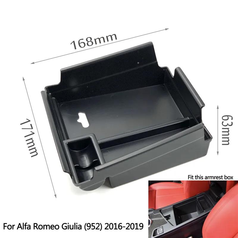 

For Alfa Romeo Stelvio 2017-19/ Giulia 2016-19 Central Console Armrest Storage Box Car Styling Accessories Interior Holder Tray For Giulia 2016-19