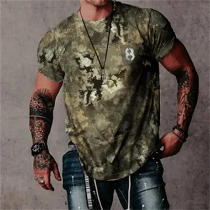 

Новые повседневные мужские футболки, летняя одежда, топы с короткими рукавами и 3D принтом, свободная спортивная одежда больших размеров, мужские футболки, 2023 6XL