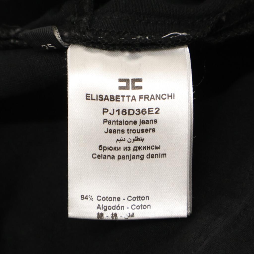 elisabetta franchi [Excellent Condition] PJ16D36E2 All-Logo Skinny Jeans/ Bottoms 25 blackUsed