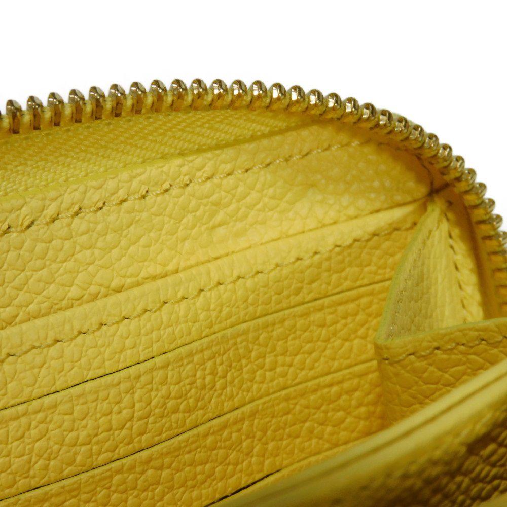 Used 12564 Zippy Wallet M82043 7940 New LV Logo Pastel Yellow Japan Exclusive RFID Monogram Empreinte Jaune Unisex from