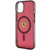 Ferrari FEHMP14SURKR iPhone 14 / 15 / 13 6.1" rosso/rosso custodia rigida Traslucida Magsafe