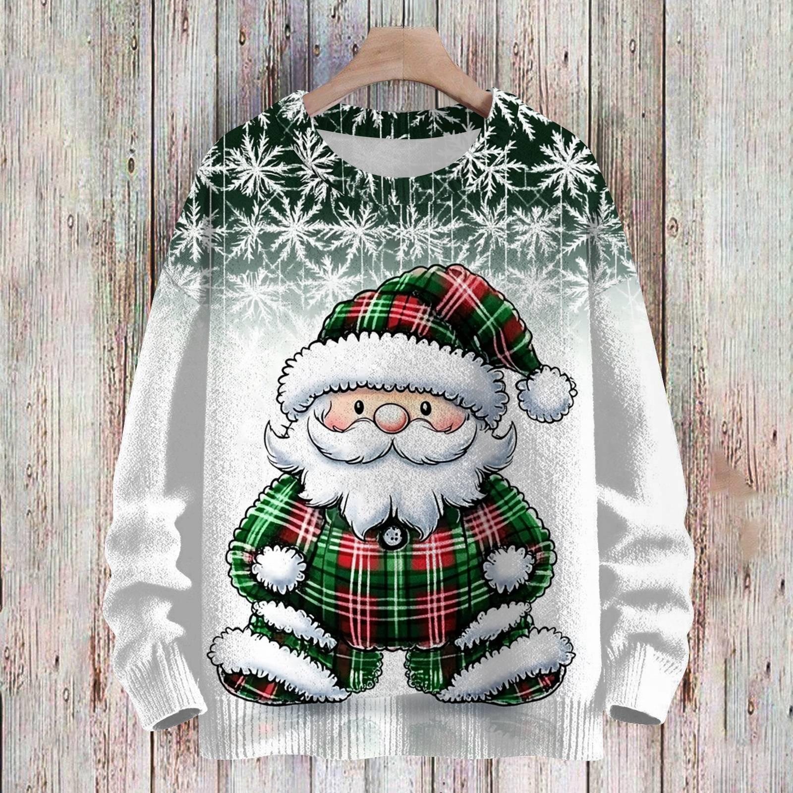 

Різдвяні світшоти для дітей, хлопчиків і дівчаток, в язані светри, милі сорочки, осінні пуловери з круглим вирізом 150 зелений