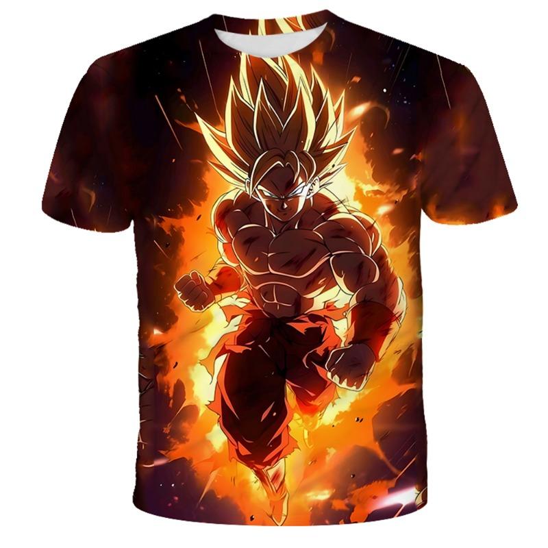Anime Dragon Ball Son Goku 3d Print Kids T Shirt Summer Fashion Casual T-Shirt Boy