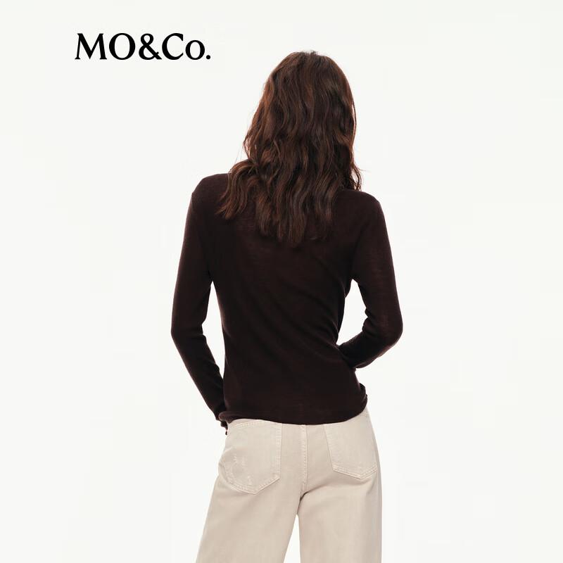 MO&Co. Women's 100% Wool V-Neck Sweater