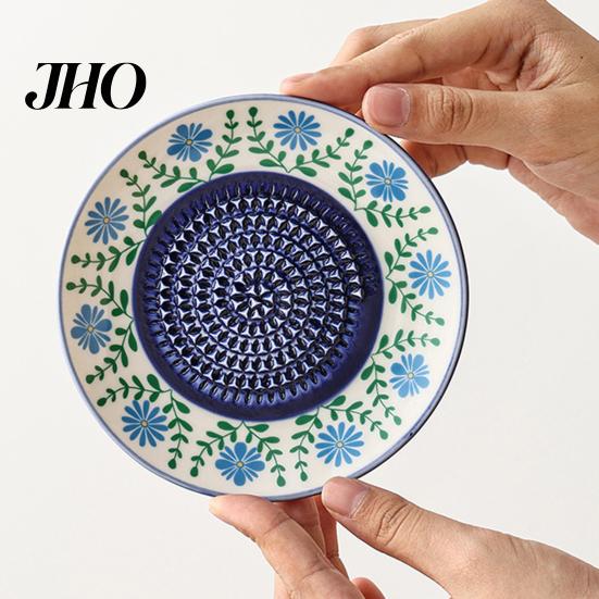 Tritaghiaccio per Aglio Piatto Grattugia in Ceramica Ciotola, Spremiaglio Manuale Zester Grattugia Frutta Zenzero Piatto Mescolatore Piatto, Vassoio Tutto-in-Uno per Preparazione e Servizio, Cucina Moderna Minimalista