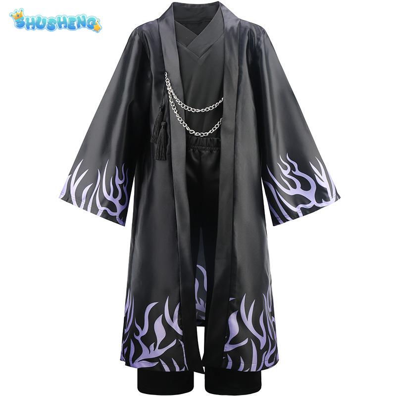 Kpop Lovci démonů Cosplay Kostým Film Saja Chlapecké Oblečení Potisk Plášť Topy Kalhoty Set Jevištní Převlek Dětský Párty Kostým