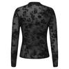 Women's Solid Color Lace Long Sleeved High Neck Base Small Shirt Top High Neck Base Small Shirt Top