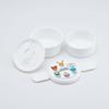 Skater Bento Box 500ml 2 Tier Round Rice Ball Case Antibacterial Pokemon Face Made in Japan ONWR1AG-A