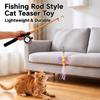 Fishing Wheel Design Fishing Rod Cat Toy Retractable Pole Interactive Cat Stick  Indoor Cat Play