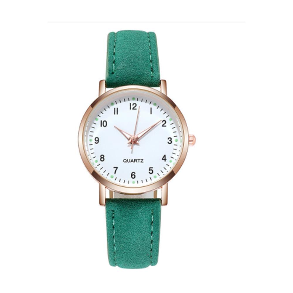 

1/2/3/4pcs Fashion Arabic Dial Women Quartz Watch Casual Leather Strap Wristwatch for Girls Friendship Clock Gifts (Without Box)