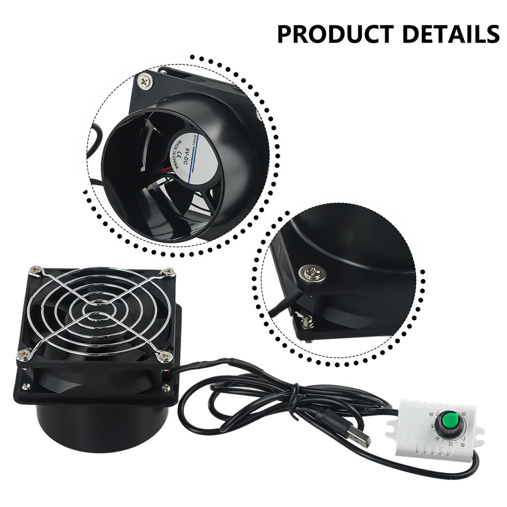Assorbitore di Fumo Estrattore di Fumi Tubo Condotto Ventola di Scarico USB Velocità Regolabile Accessori Assorbitore di Fumo Accessori Cappa da Cucina