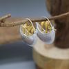 Trendy Metal Silver Color Flower Pot Hoop Earrings for Women Gorgeous Gold Color Butterfly Dangle Earrings Jewelry Gift