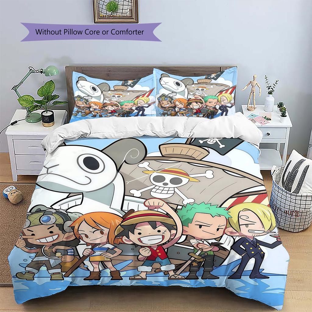 One Piece Pattern Bedding Quilt Set Home Decoration Gift (1 * Duvet Cover + 2 * Pillowcase Without Core)