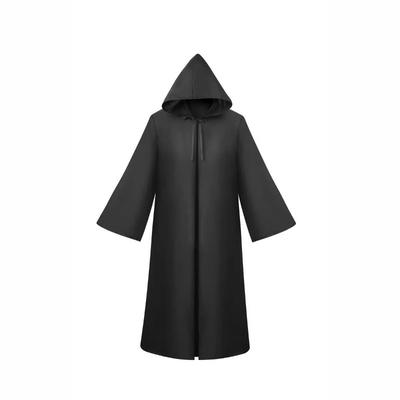 Halloween Solid Color Star Wars Cape Vintage Hooded Cape Long Black Magic Hooded Cape Costume