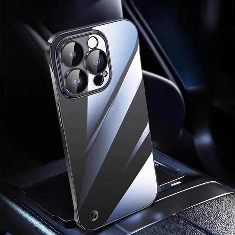 Ultra-thin Plating Frameless Case For VIVO V70/S50 Lens Film Protection Transparent PC Shockproof Cover For VIVO S50 Pro mini