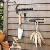 Kreative rustikale Gusseisen-Wandhaken Vintage Eisen Wandmontiertes Dekor Regal DIY Doppelfunktionshaken Garage