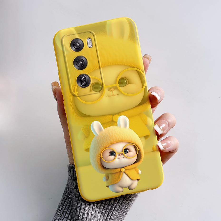 For Oppo Reno12 Pro 5G Case CPH2629 Cute Rabbit Panda Soft Silicone Back Protector Cover For OPPO Reno 12 Pro 5G 2024 Phone Case