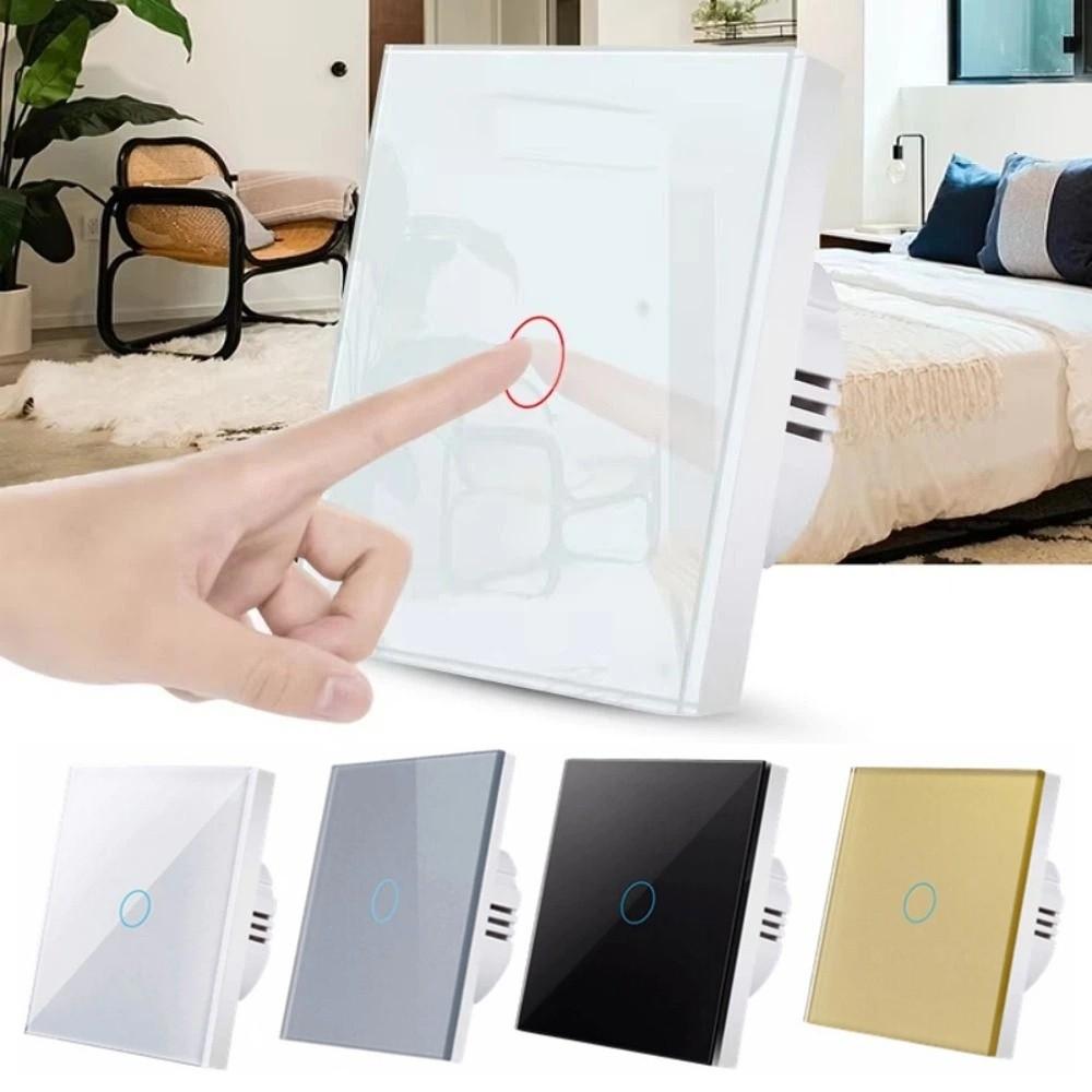 1/2/3 Gang Wall Light Switch Glass Panel Smart Switch Touch Sensor Switch Lighting Control