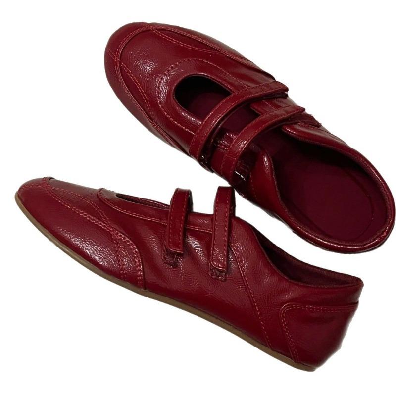 Klettverschluss Freizeitsportschuhe für Damen Vielseitige Ballerinas Einzelne Schuhe