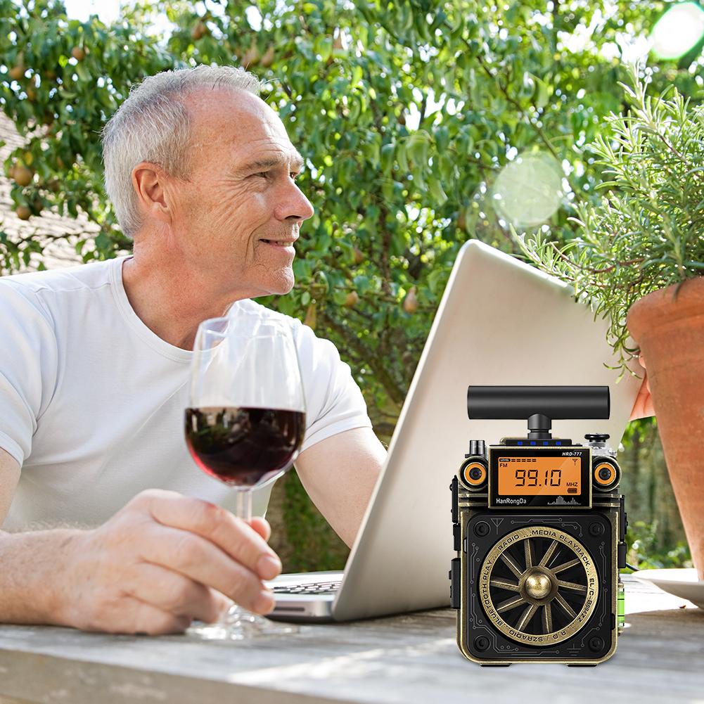 Vollband-Mini-Radio BT-Lautsprecher AM FM-Radio Taschenradio Geeignet für Camping Notfall