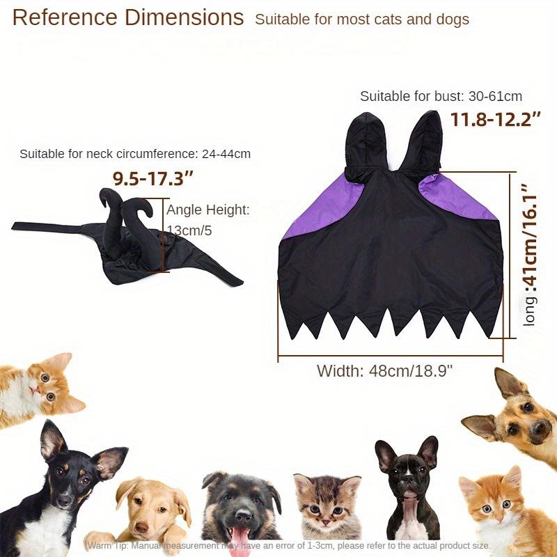 Kat Halloween Cape Kostuum Huisdier Vampier Cape Puppy Kat Rollenspel Kostuum Duivel Heks Feestkostuum Eén Maat Past Klein Medium Doe