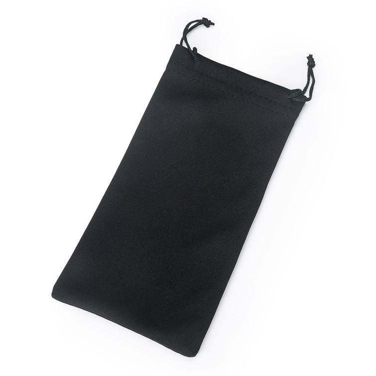 Black Knitted Eyeglass and Sunglasses Pouch with Cleaning Cloth