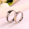 Korean Style Fashion Couple Rings - Diamond Inlaid Trendy Titanium Steel