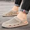 2025 Summer Breathable Men's Mesh Sandals Hand-sewn Casual Beach Shoes Men's Large Size Bag Head Cool Shoes