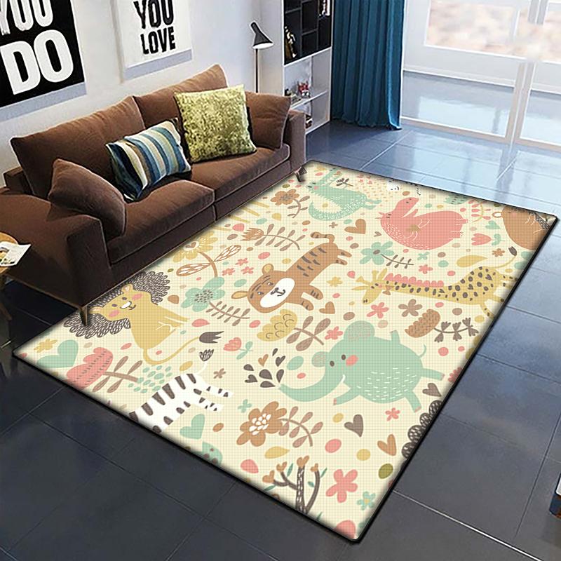 Desen animat anime frumos pictură covor pentru camera de zi Covor zonă mare Covor negru moale Covorașe de decorare a casei Covoare Boho Picnic