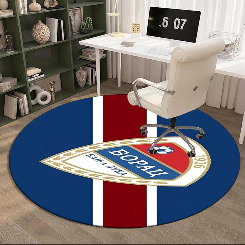 Bojcin Badge Celebration Round Rug for Livingroom,Bedroom, Palyroom, Chair Rug, Area rug, Circle Carpet, Fan Christmas gift