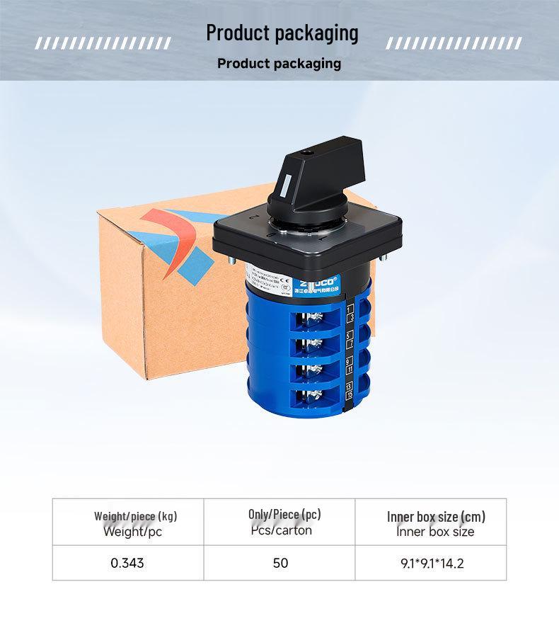 Zhuochao SZW26-32/D404.4 Three-Speed Four-Position Panel Switch