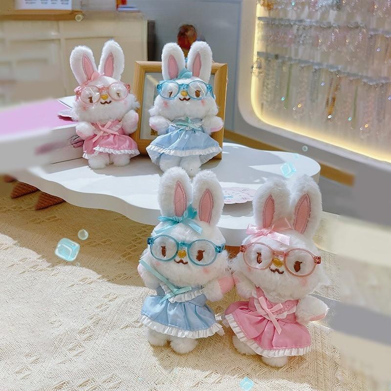 Glasses Rabbit Plush Keychain For Kids And Collectors