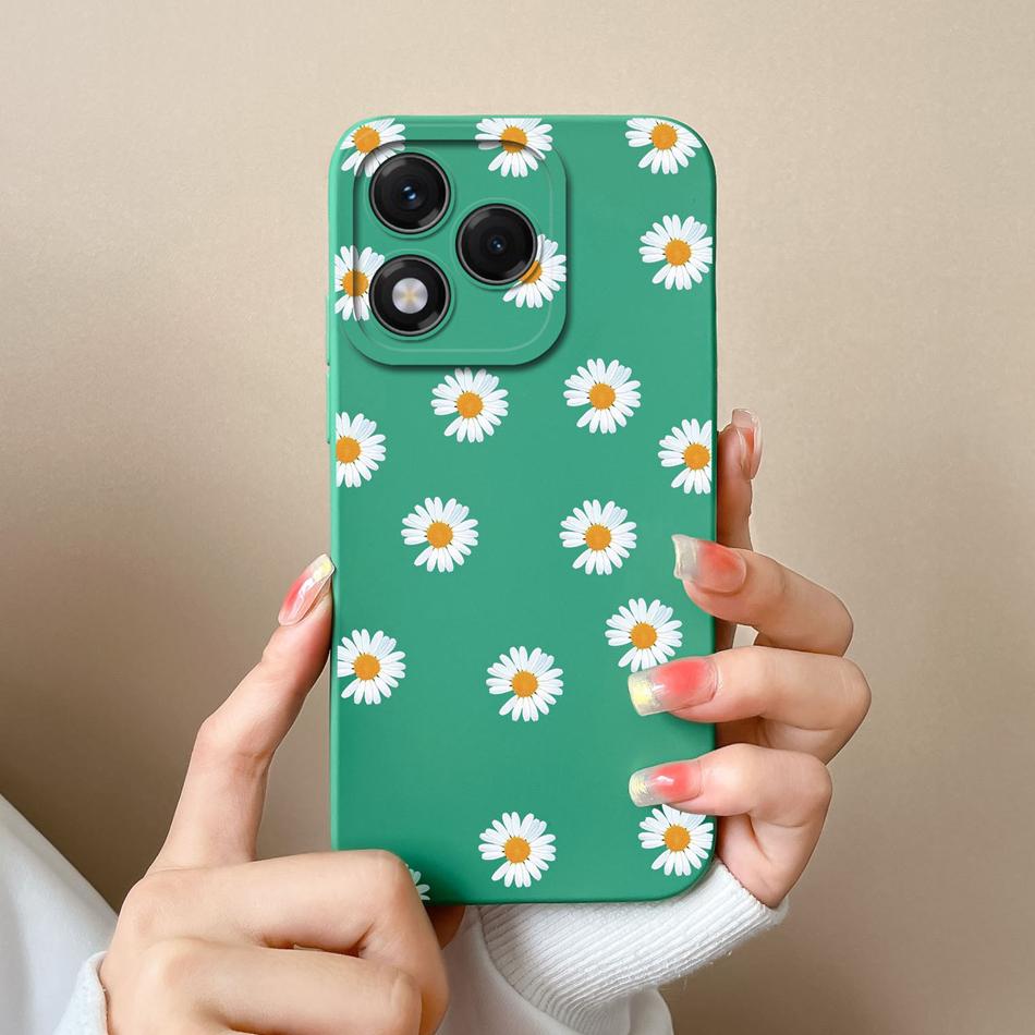 Case For Honor 400 Lite Candy Painted Flowers Phone Cover Soft Liquid Silicone Upgrade Camera Protection Shockproof Back Covers