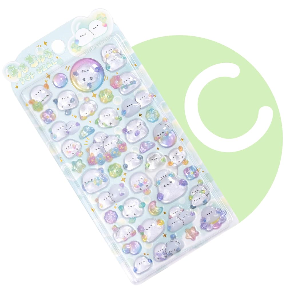 New Stickers Decorative Stickers for Water Girls Boys Sheet Type 2026 Design3D - Cute, Puffy, Glossy, Transparent, Planners, Diaries, DIY,