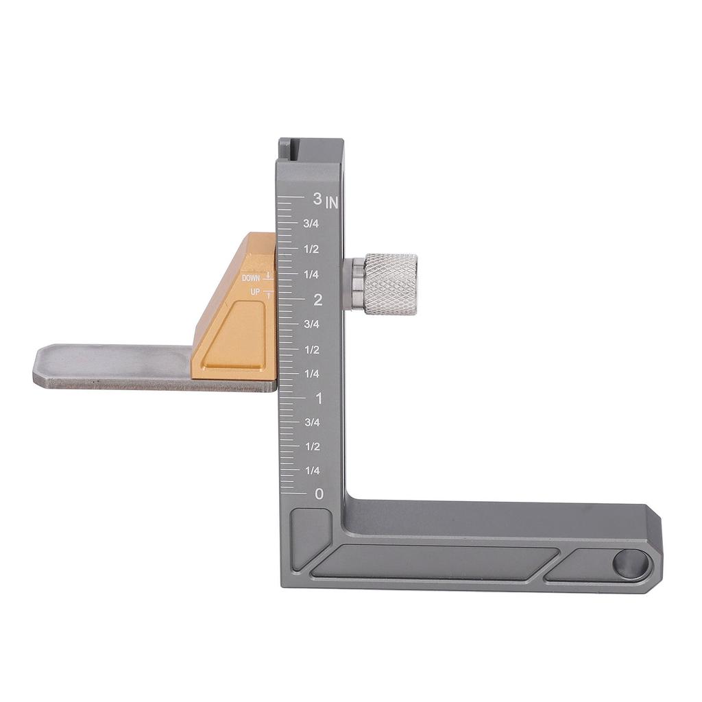 Imperialer Höhenlehre Aluminiumlegierung Tiefenmesswerkzeug für Holzbearbeitung Sägetisch Kantenanleimmaschine