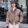 Short down cotton clothes women's winter stand-up collar design sense fashionable loose thickened bread clothes jacket