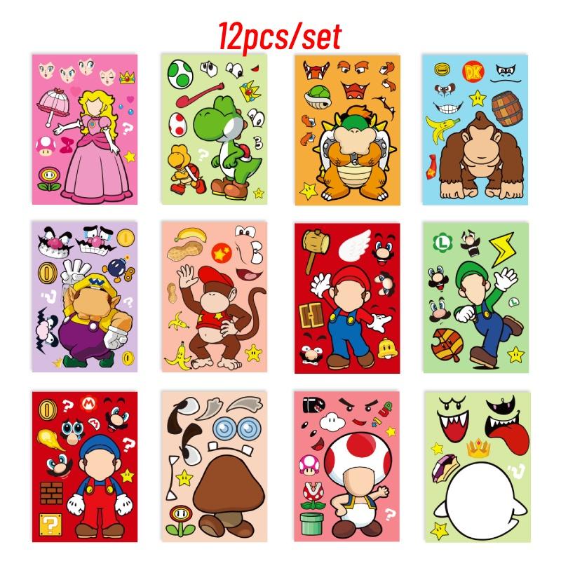 

Super Mario Cartoon Stickers Fun And Interactive Puzzle Stickers For Parent-child Bonding