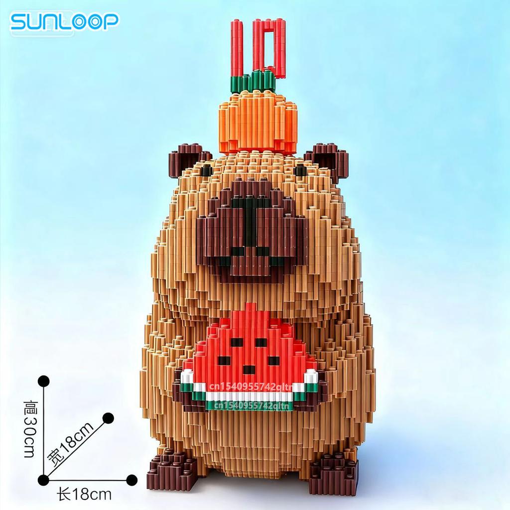 Big Capybara Building Blocks Giant Capybara Brick Figures Toy for Kids Capipara Construction Set Decoration for Home for Aged 6+
