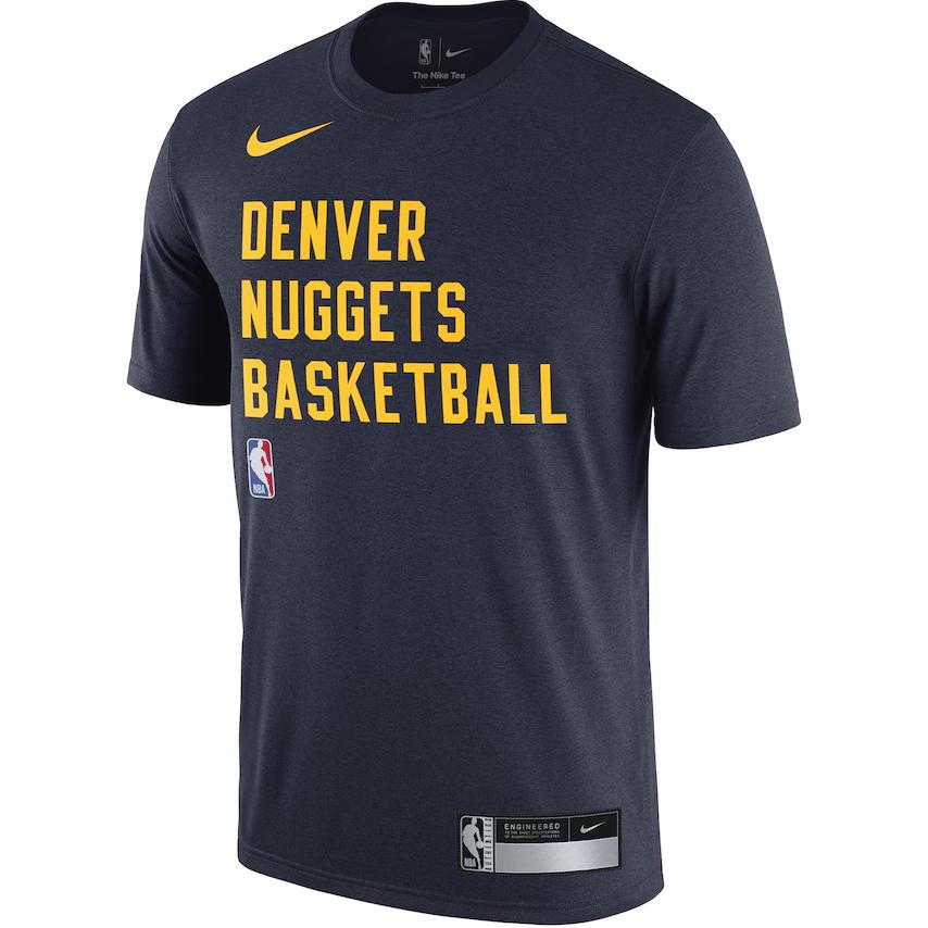 

Nike X NBA 2023/24 Sideline Legend Performance Practice Denver Nuggets Comfortable Crew Neck Letter Short Sleeve T-Shirt Unisex Tops FJ0173-419 L