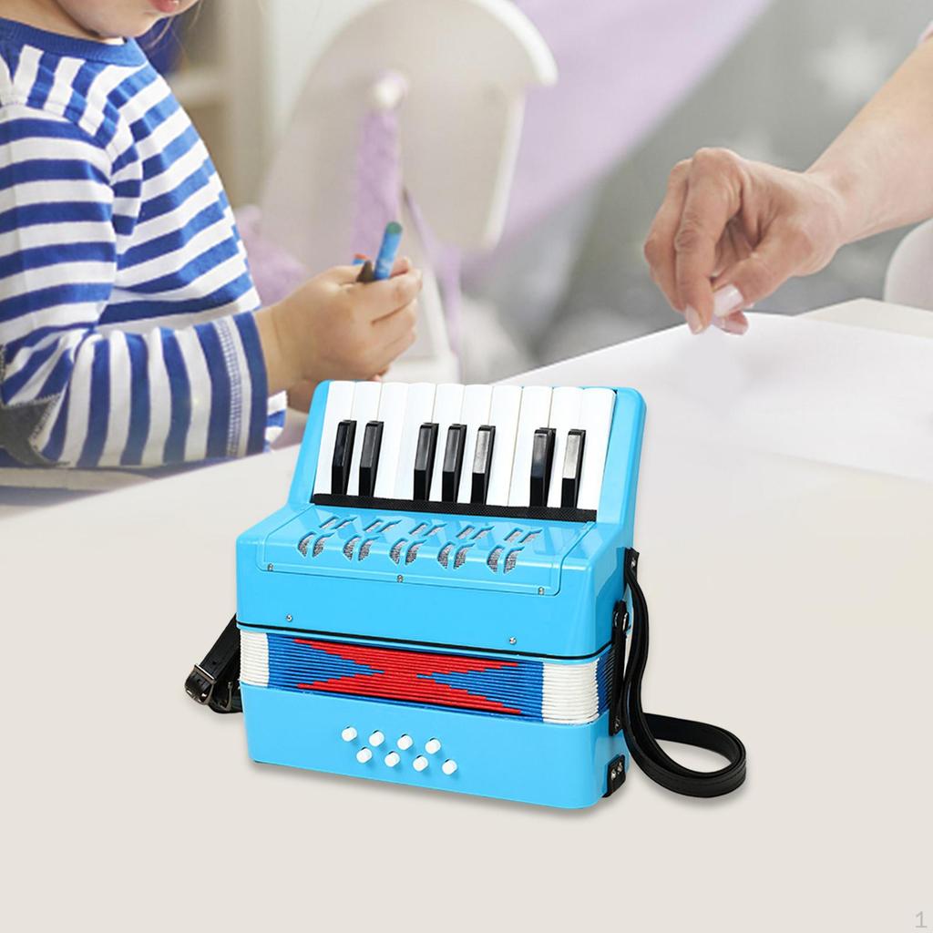 17 Keys 8 Bass Piano Accordion Educational Musical Toys Lightweight Kids Toy for Boys